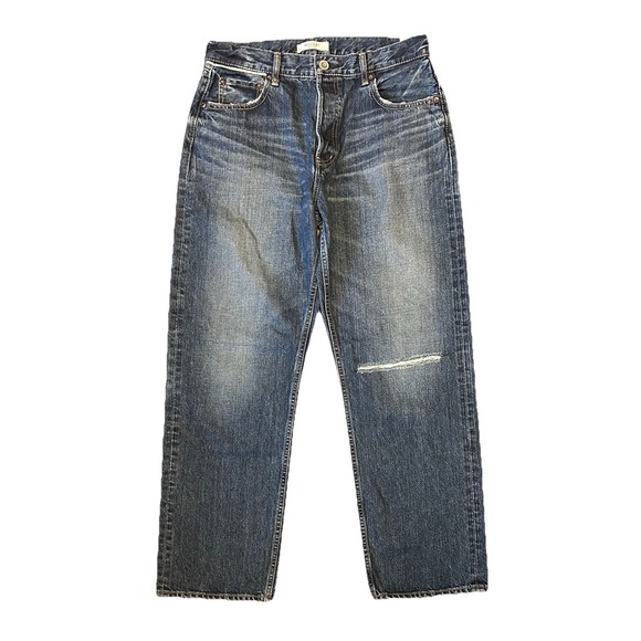 Moussy Vintage Soja Jeans Straight Leg Women's 29‎ Japan Blue Denim Button Fly